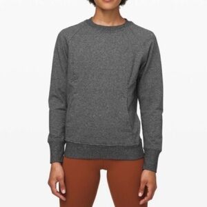 Lululemon Scuba Crew Heathered Speckled Black 6